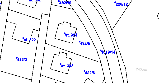 Parcela st. 482/5 v KÚ Český Herálec, Katastrální mapa