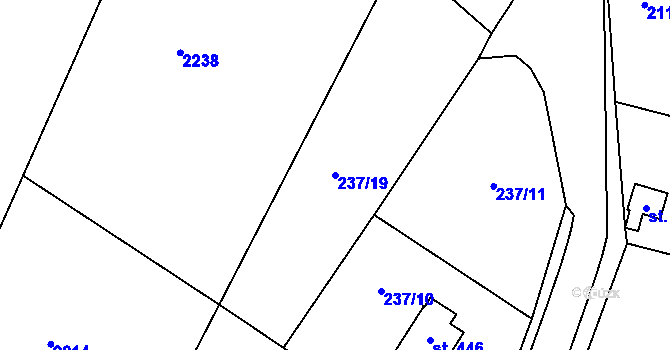 Parcela st. 237/19 v KÚ Český Herálec, Katastrální mapa