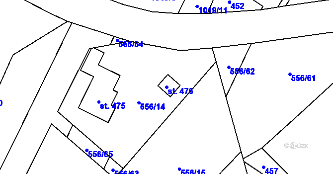 Parcela st. 476 v KÚ Český Herálec, Katastrální mapa