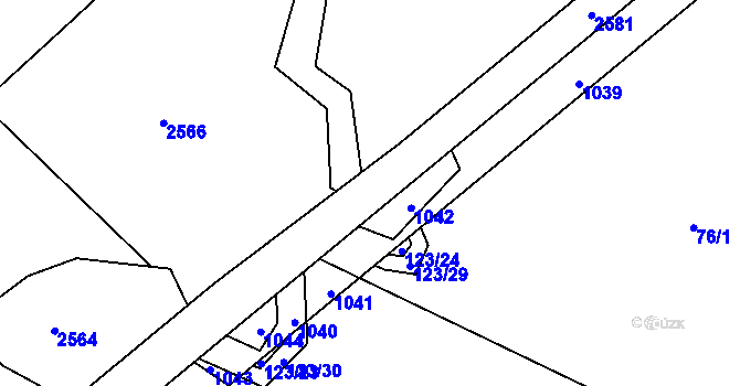 Parcela st. 1047/16 v KÚ Český Herálec, Katastrální mapa