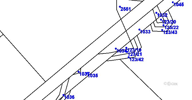 Parcela st. 1047/40 v KÚ Český Herálec, Katastrální mapa