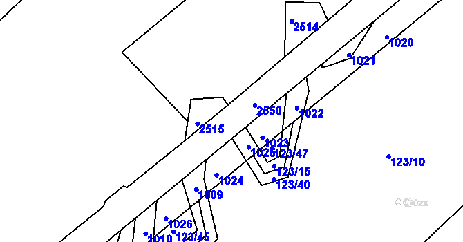 Parcela st. 1047/49 v KÚ Český Herálec, Katastrální mapa