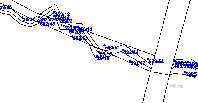 Parcela st. 29/18 v KÚ Kocanda, Katastrální mapa