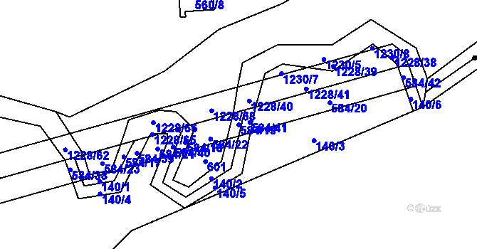 Parcela st. 584/19 v KÚ Herálec na Moravě, Katastrální mapa