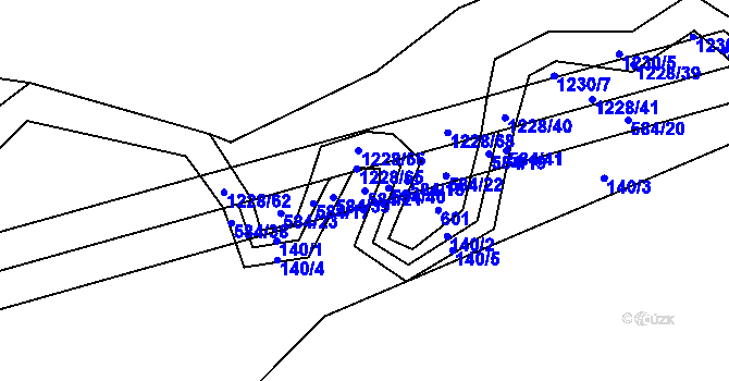 Parcela st. 584/21 v KÚ Herálec na Moravě, Katastrální mapa