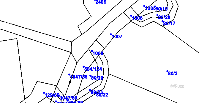 Parcela st. 584/123 v KÚ Herálec na Moravě, Katastrální mapa