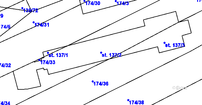 Parcela st. 137/2 v KÚ Heraltice, Katastrální mapa