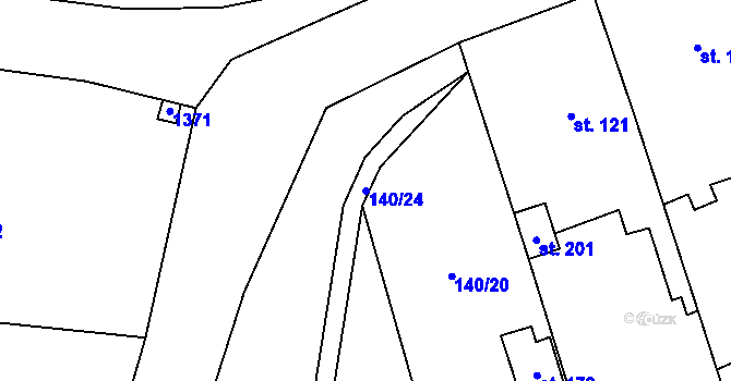 Parcela st. 140/24 v KÚ Heraltice, Katastrální mapa