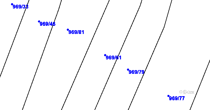 Parcela st. 969/61 v KÚ Heraltice, Katastrální mapa
