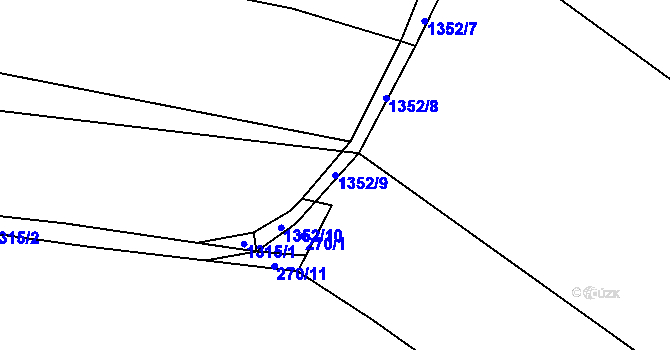 Parcela st. 1352/9 v KÚ Heraltice, Katastrální mapa