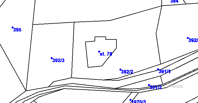 Parcela st. 78 v KÚ Herbortice, Katastrální mapa