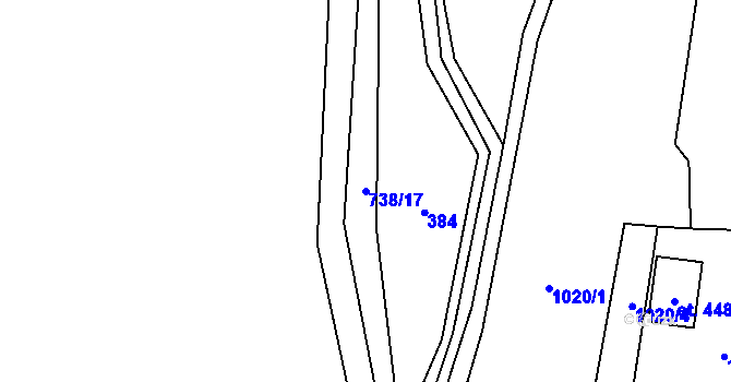 Parcela st. 738/17 v KÚ Herbortice, Katastrální mapa