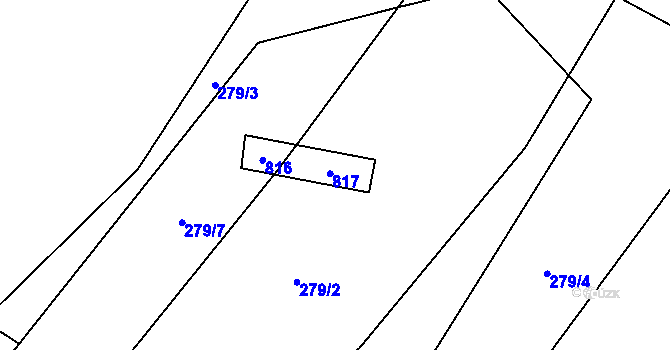 Parcela st. 75/2 v KÚ Heroltice u Tišnova, Katastrální mapa
