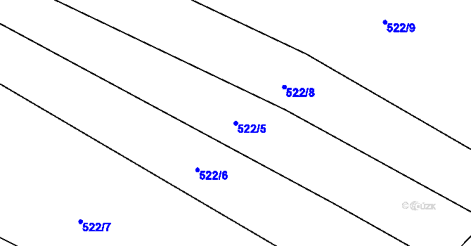 Parcela st. 522/5 v KÚ Heroltice u Tišnova, Katastrální mapa
