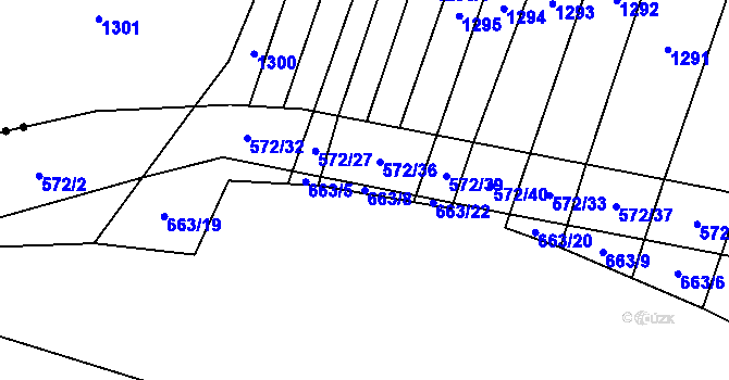 Parcela st. 663/8 v KÚ Heroltice u Tišnova, Katastrální mapa