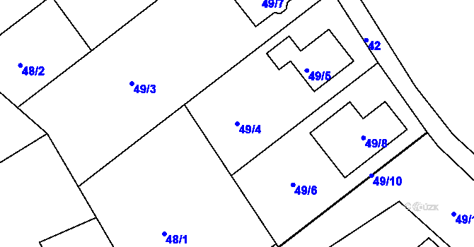 Parcela st. 49/4 v KÚ Heroltice u Jihlavy, Katastrální mapa