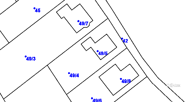 Parcela st. 49/5 v KÚ Heroltice u Jihlavy, Katastrální mapa