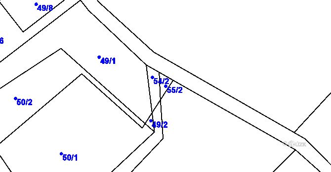 Parcela st. 55/2 v KÚ Heroltice u Jihlavy, Katastrální mapa