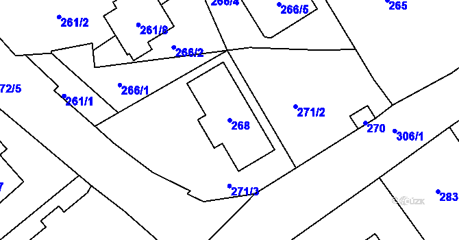 Parcela st. 268 v KÚ Heroltice u Jihlavy, Katastrální mapa