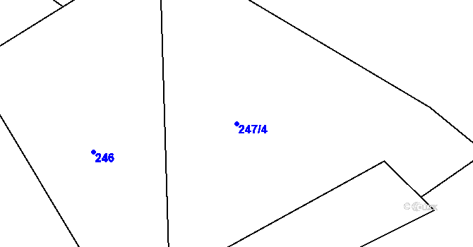 Parcela st. 247/4 v KÚ Heroltice u Jihlavy, Katastrální mapa
