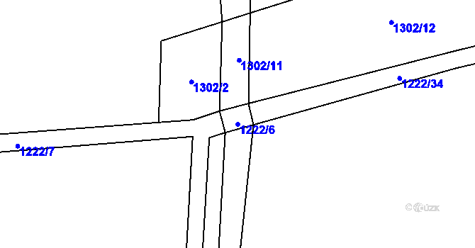 Parcela st. 1222/6 v KÚ Heroltice u Štítů, Katastrální mapa
