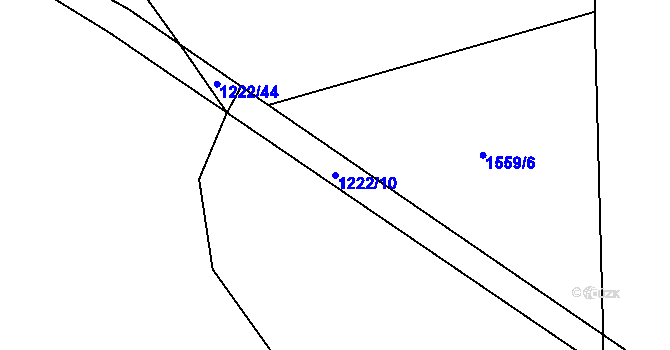 Parcela st. 1222/10 v KÚ Heroltice u Štítů, Katastrální mapa