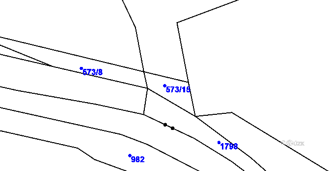 Parcela st. 573/15 v KÚ Heroltice u Štítů, Katastrální mapa
