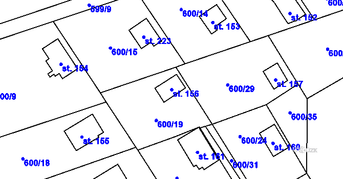 Parcela st. 156 v KÚ Heřmaň, Katastrální mapa