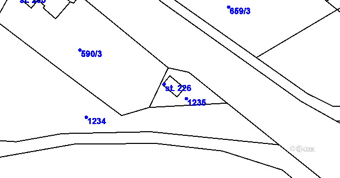 Parcela st. 226 v KÚ Heřmaň, Katastrální mapa