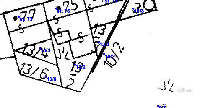 Parcela st. 10/2 v KÚ Heřmaň, Katastrální mapa