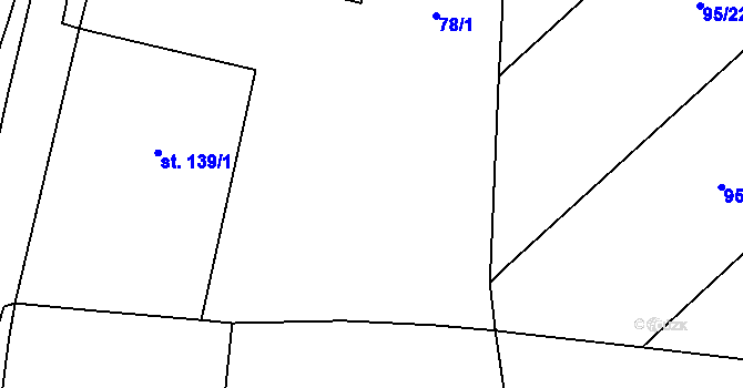 Parcela st. 78/3 v KÚ Heřmaň, Katastrální mapa