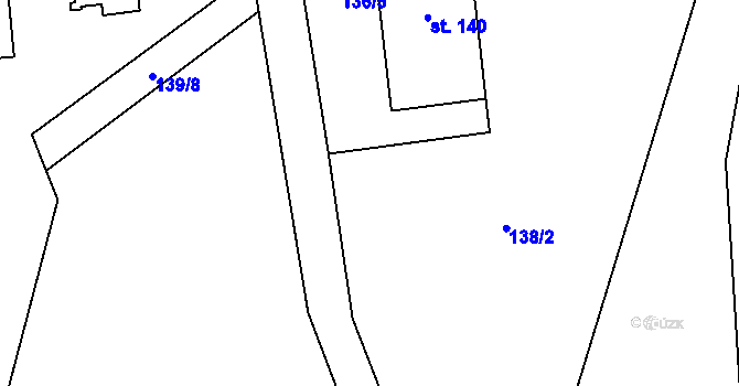 Parcela st. 136/4 v KÚ Heřmaň, Katastrální mapa