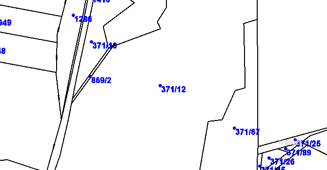 Parcela st. 371/12 v KÚ Heřmaň, Katastrální mapa