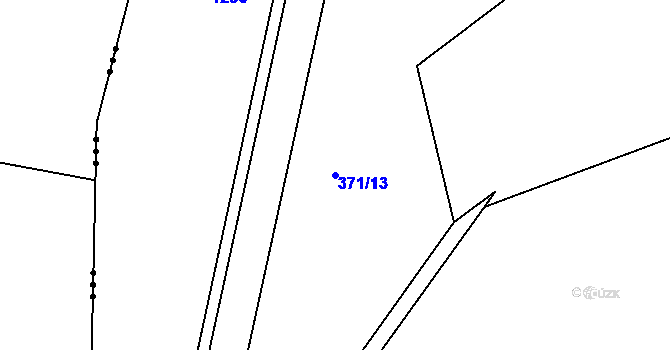 Parcela st. 371/13 v KÚ Heřmaň, Katastrální mapa