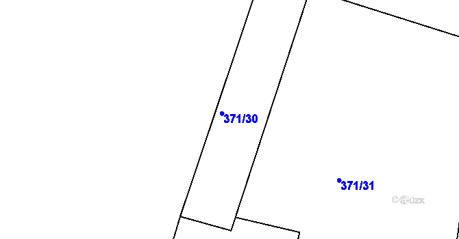 Parcela st. 371/30 v KÚ Heřmaň, Katastrální mapa