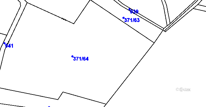 Parcela st. 371/64 v KÚ Heřmaň, Katastrální mapa