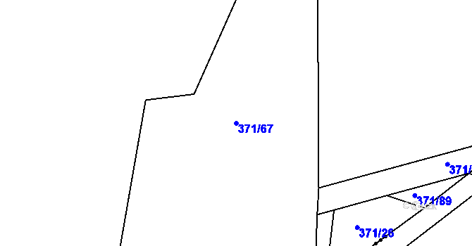 Parcela st. 371/67 v KÚ Heřmaň, Katastrální mapa