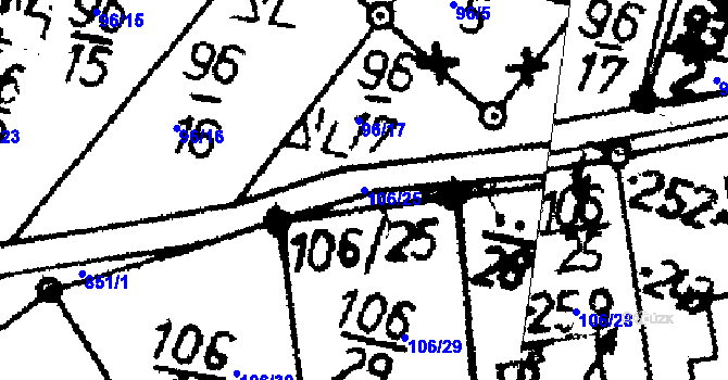 Parcela st. 106/25 v KÚ Heřmaň, Katastrální mapa