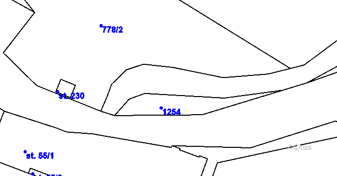 Parcela st. 778/3 v KÚ Heřmaň, Katastrální mapa