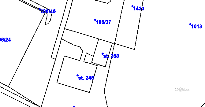 Parcela st. 268 v KÚ Heřmaň, Katastrální mapa