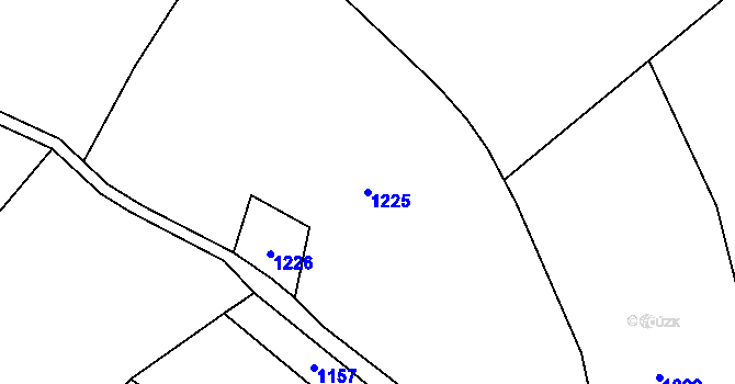 Parcela st. 1225 v KÚ Heřmaň, Katastrální mapa