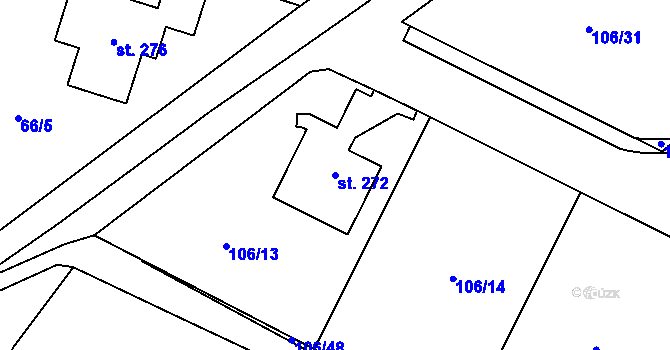 Parcela st. 272 v KÚ Heřmaň, Katastrální mapa