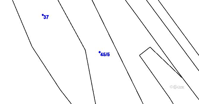 Parcela st. 45/5 v KÚ Heřmaneč, Katastrální mapa