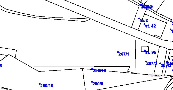 Parcela st. 267 v KÚ Heřmaneč, Katastrální mapa