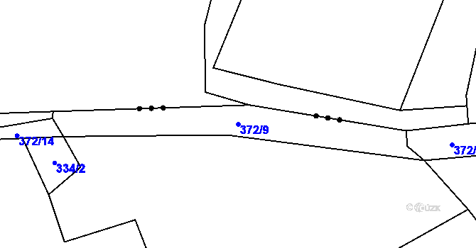 Parcela st. 372/9 v KÚ Heřmaneč, Katastrální mapa