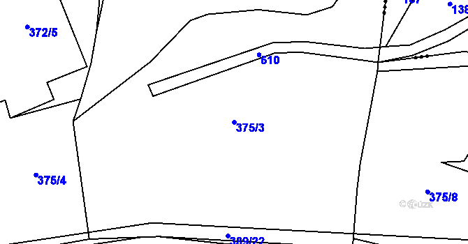 Parcela st. 375/3 v KÚ Heřmaneč, Katastrální mapa