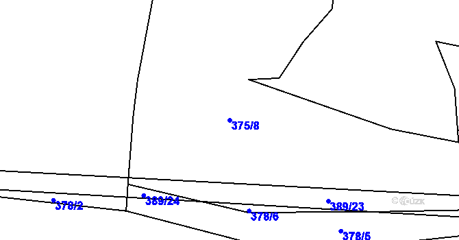 Parcela st. 375/8 v KÚ Heřmaneč, Katastrální mapa
