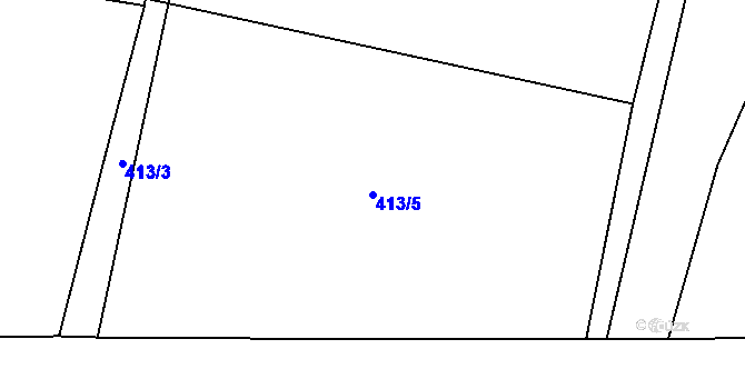 Parcela st. 413/5 v KÚ Heřmaneč, Katastrální mapa