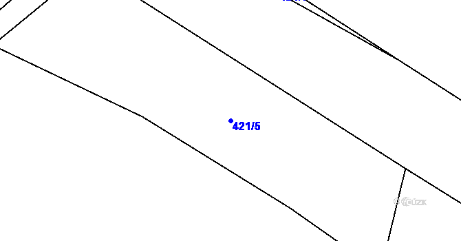 Parcela st. 421/5 v KÚ Heřmaneč, Katastrální mapa