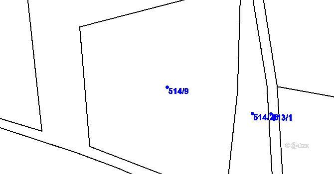 Parcela st. 514/9 v KÚ Heřmaneč, Katastrální mapa